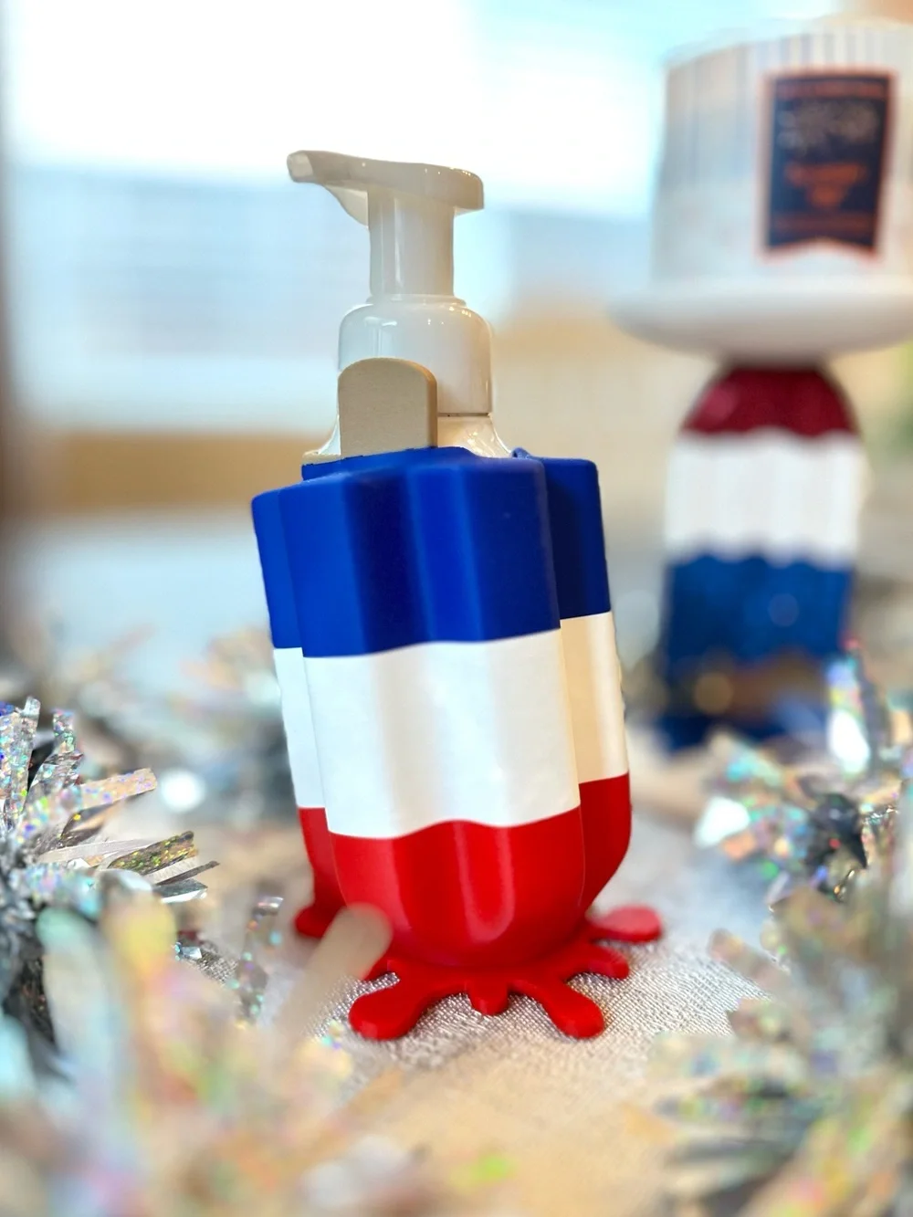 Patriotic Rocket Pop Popsicle Foaming Soap Holder for Bath & Body Works Bottle